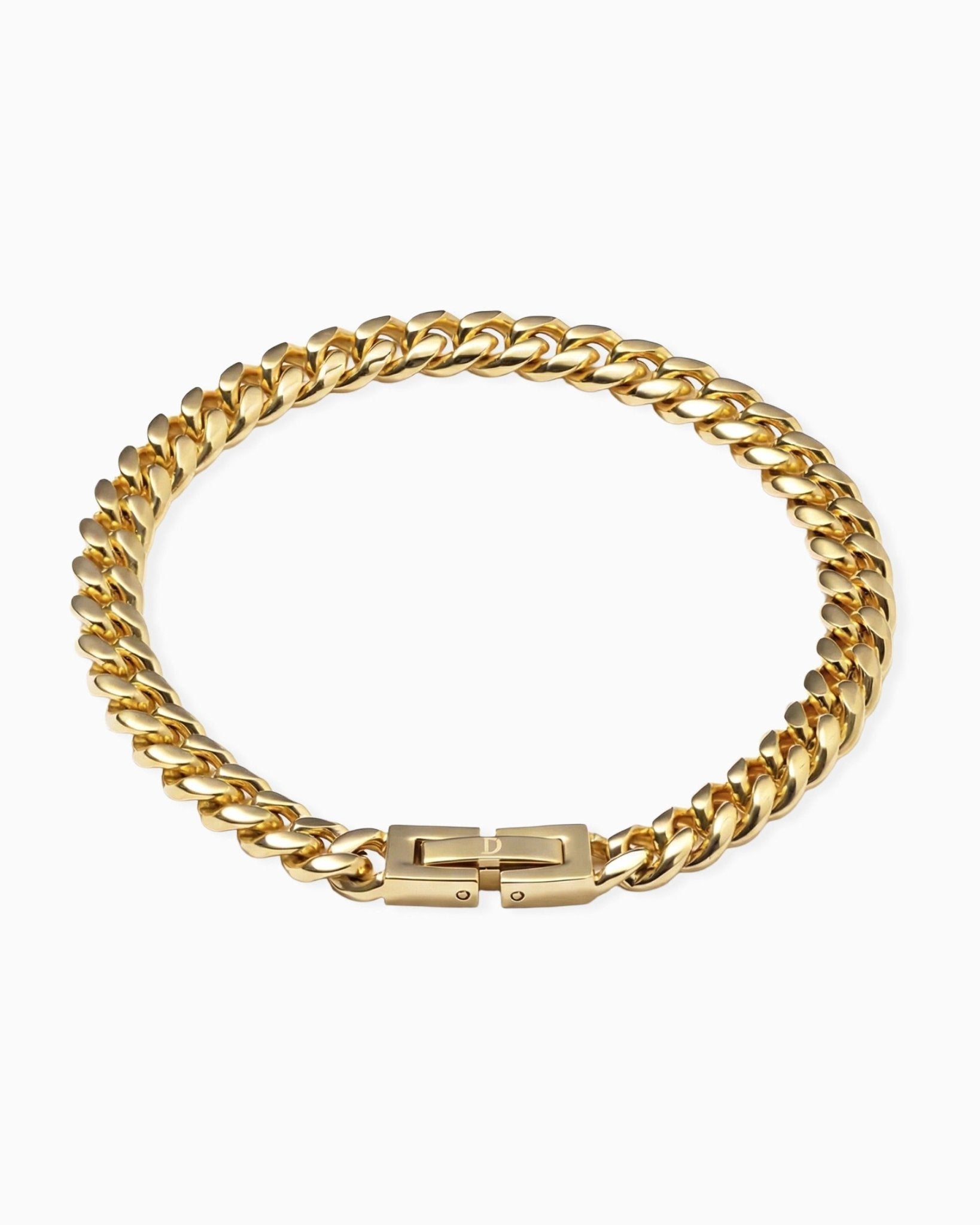 CLEAN CUBANA BRACELET. - 6MM GOLD - Drippy Amsterdam