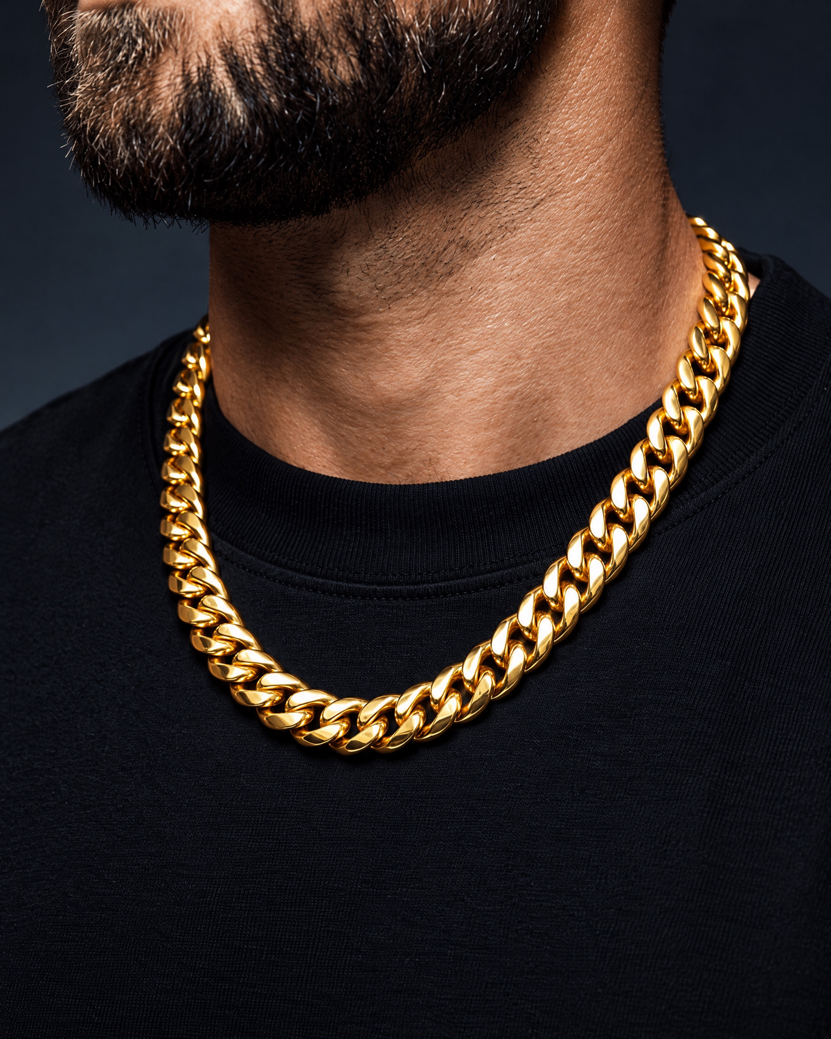 CLEAN CUBANA CHAIN. - 12MM GOLD - Drippy Amsterdam