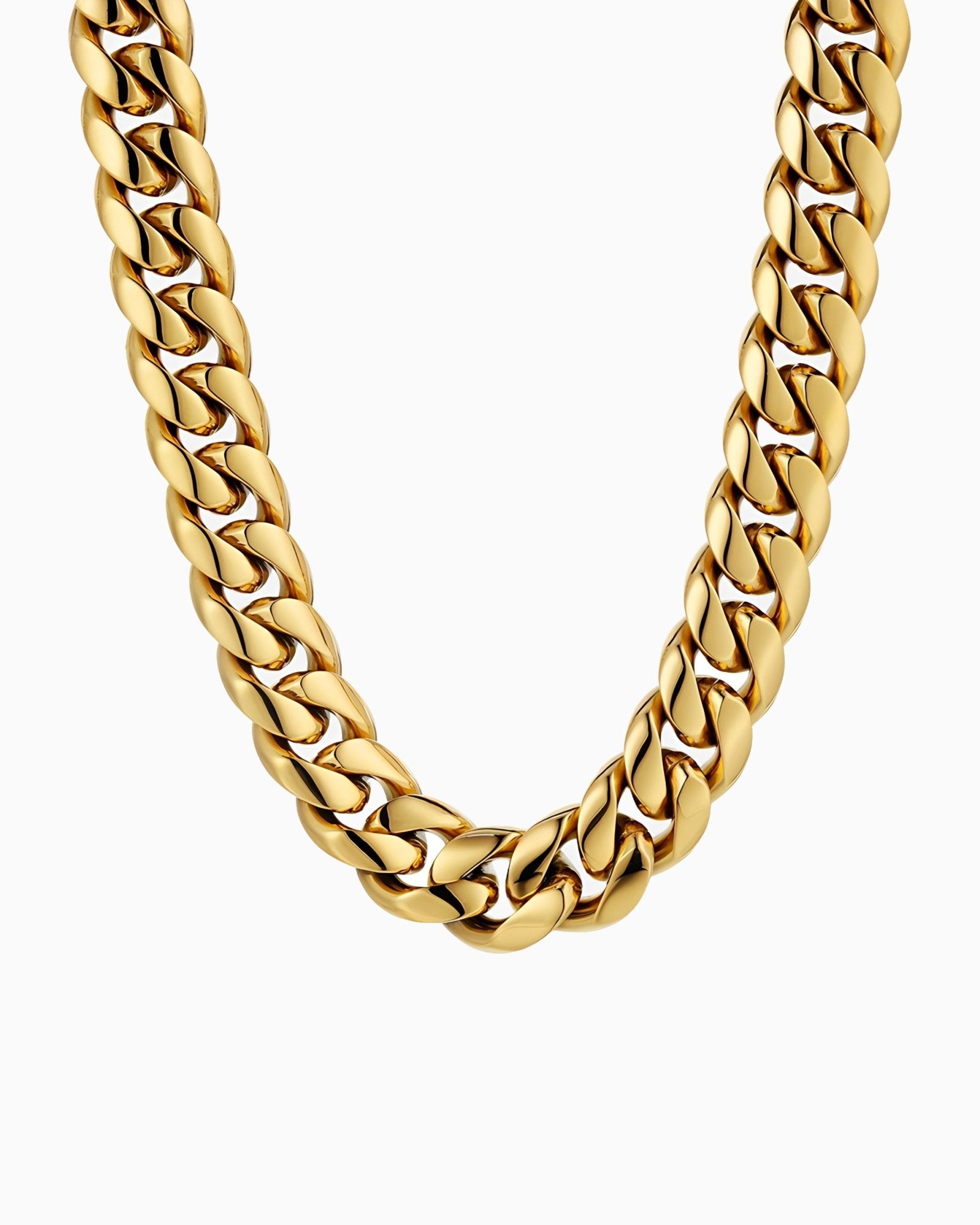 CLEAN CUBANA CHAIN. - 12MM GOLD - Drippy Amsterdam