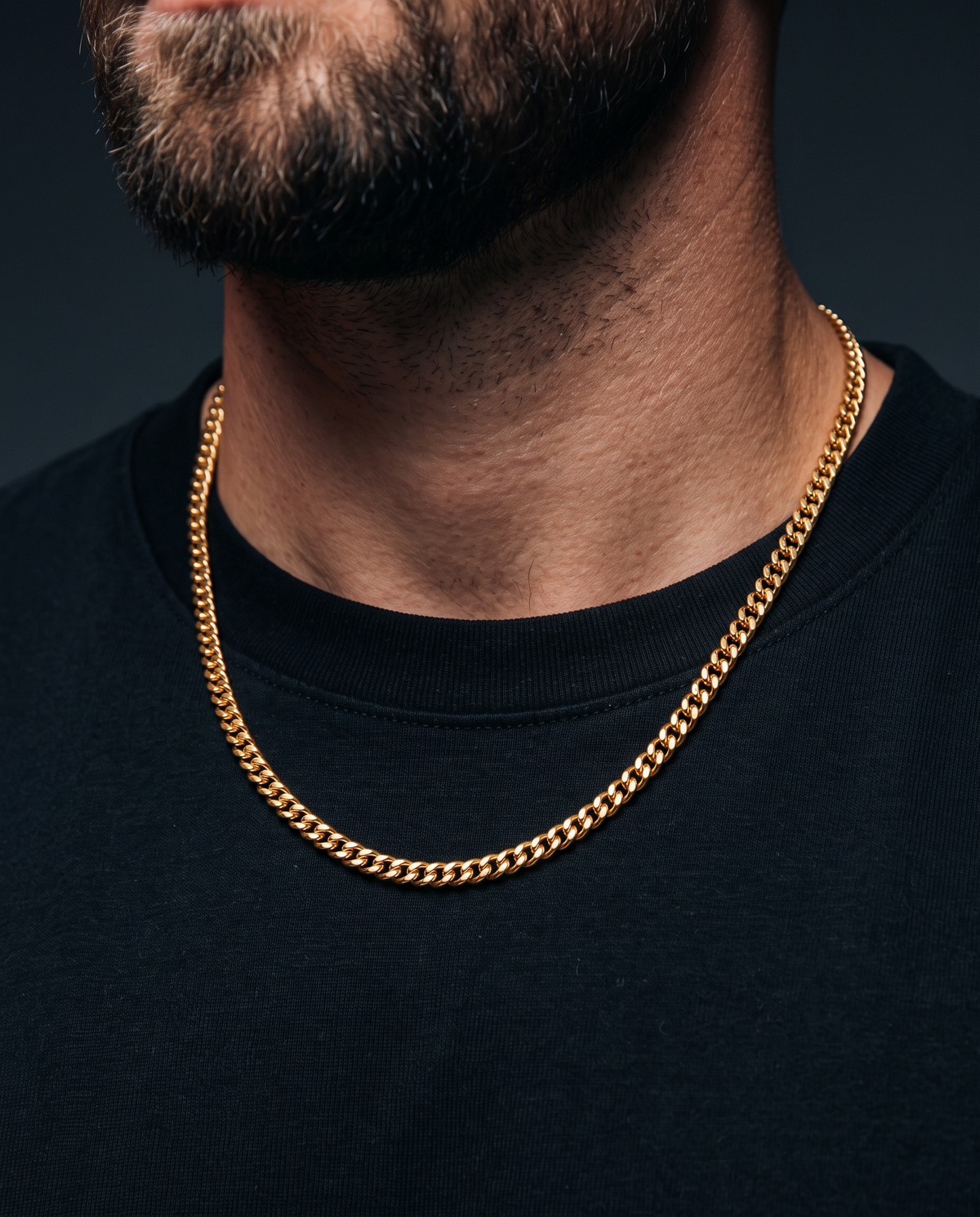 CLEAN CUBANA CHAIN. - 4MM GOLD