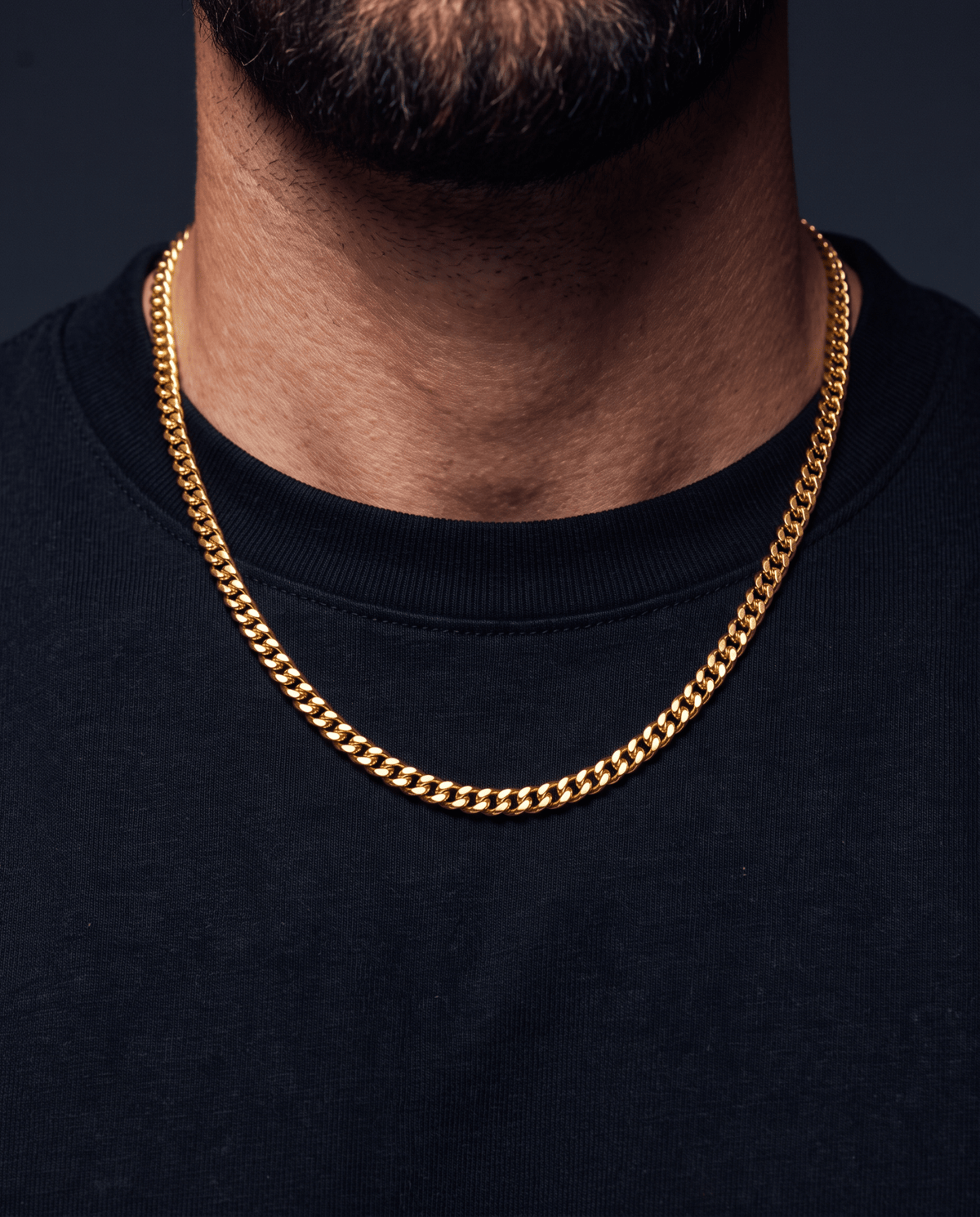 CLEAN CUBANA CHAIN. - 4MM GOLD - Drippy Amsterdam