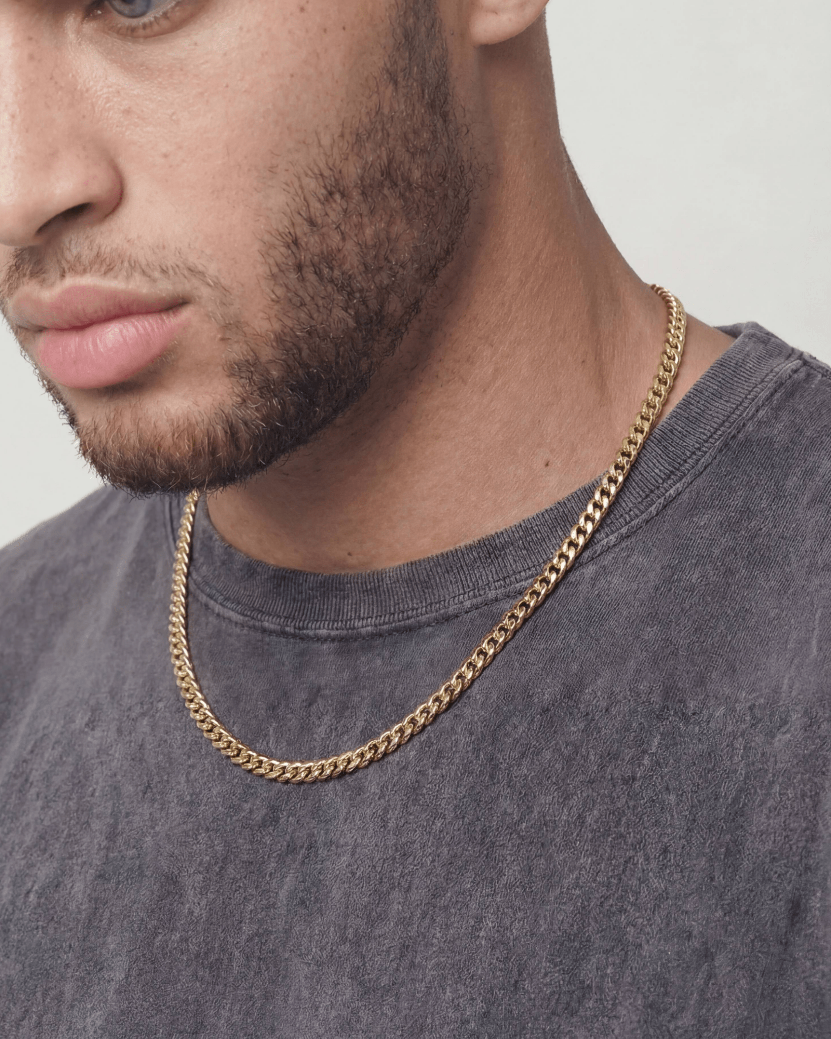 CLEAN CUBANA CHAIN. - 4MM GOLD