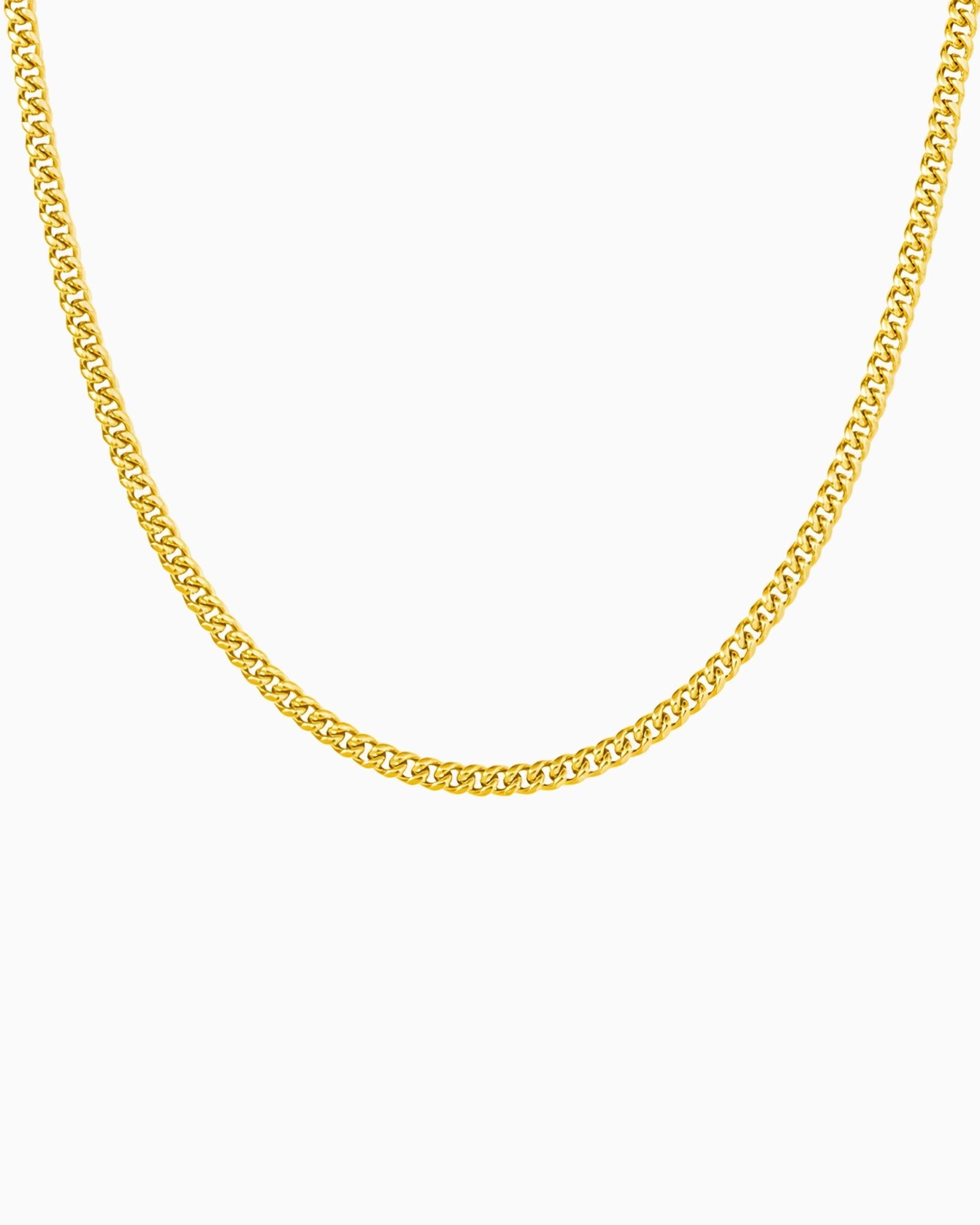 CLEAN CUBANA CHAIN. - 4MM GOLD - Drippy Amsterdam