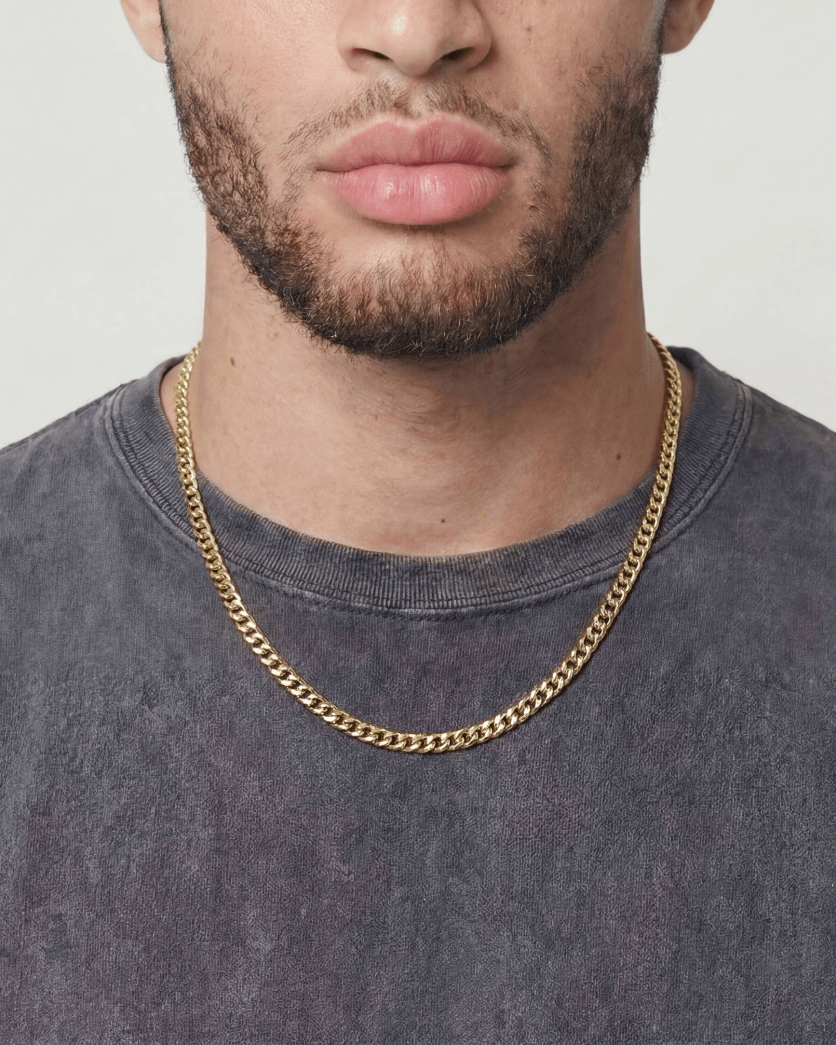 CLEAN CUBANA CHAIN. - 4MM GOLD