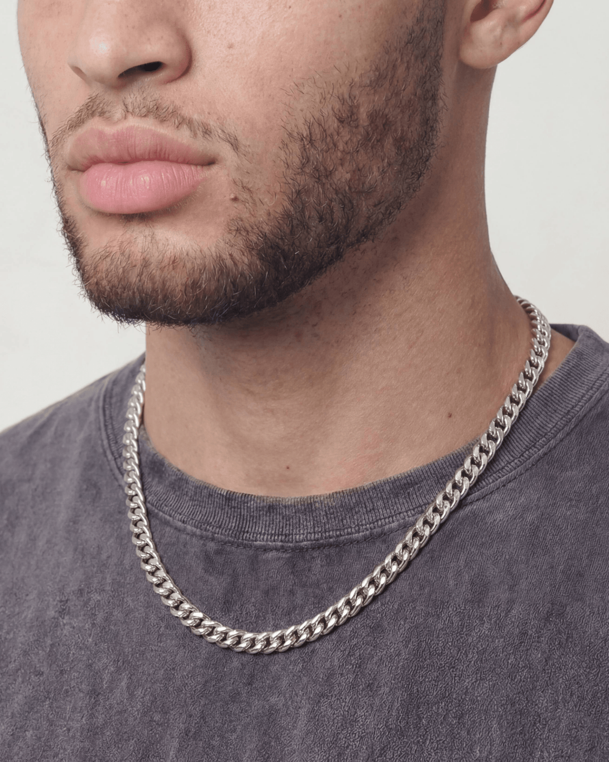 CLEAN CUBANA CHAIN. - 6MM WHITE GOLD | Drippy Amsterdam