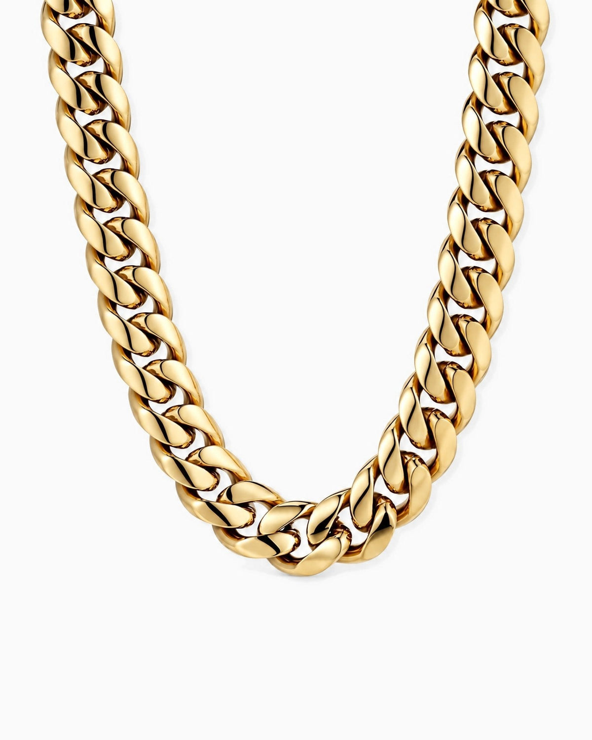 12mm gold Clean Cubana chain