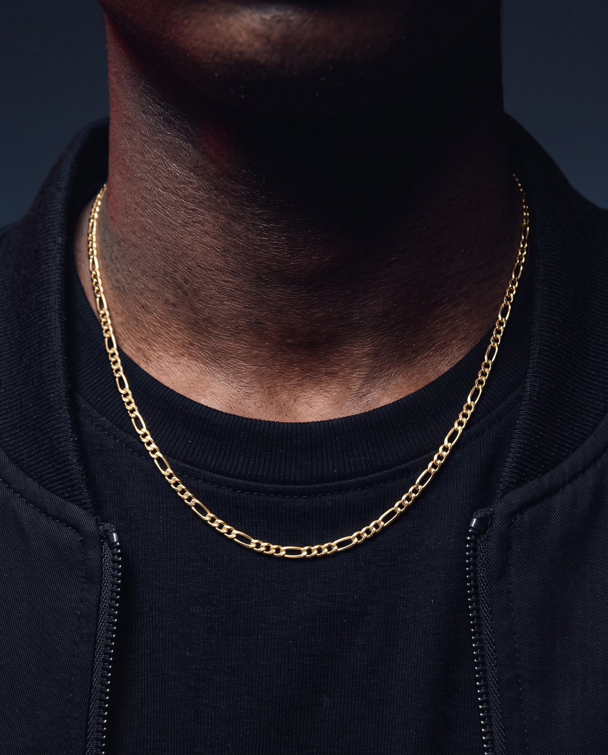 CLEAN FIGARO CHAIN. - 3MM GOLD