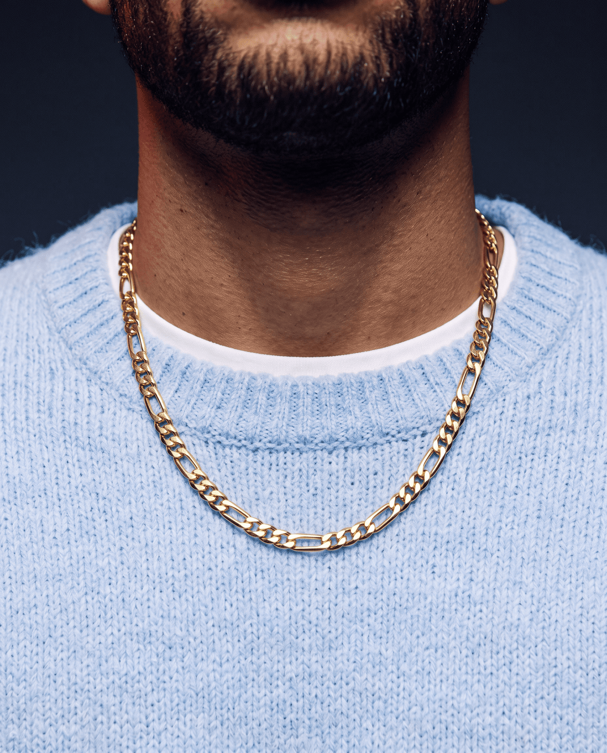 CLEAN FIGARO CHAIN. - 5MM GOLD - Drippy Amsterdam