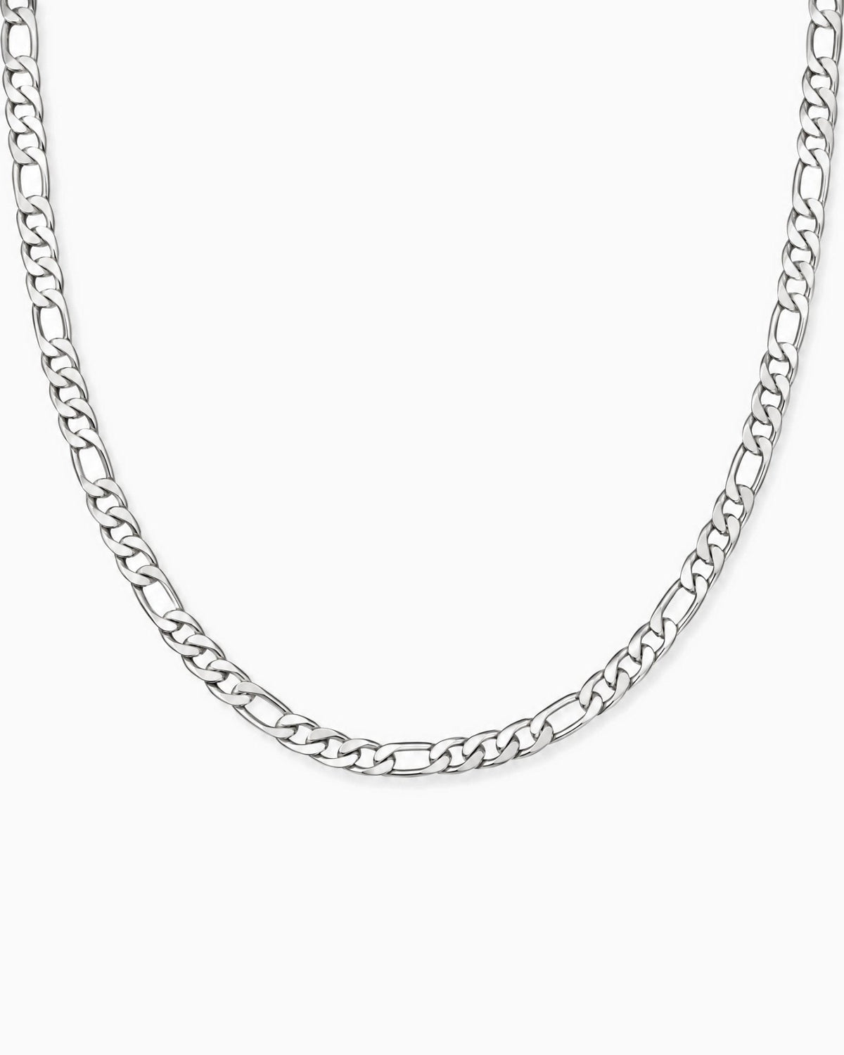 5mm white gold Clean Figaro chain