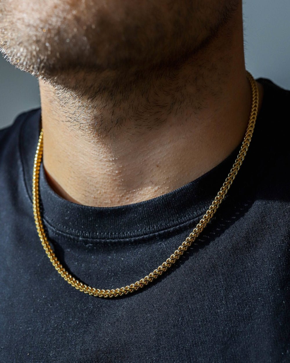 18K Solid Gold hot 3mm 18 inch Franco Chain