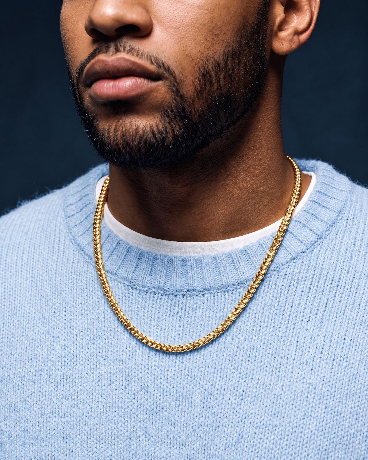 CLEAN FRANCO CHAIN. - 3MM GOLD - Drippy Amsterdam