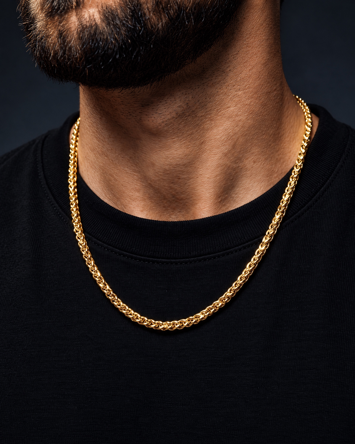 CLEAN FRANCO CHAIN. - 3MM GOLD - Drippy Amsterdam