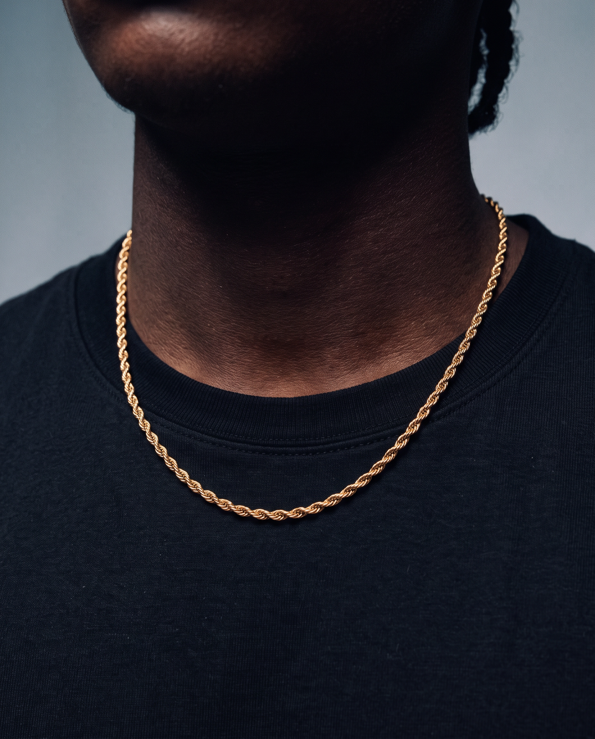 CLEAN ROPE CHAIN. - 3MM GOLD