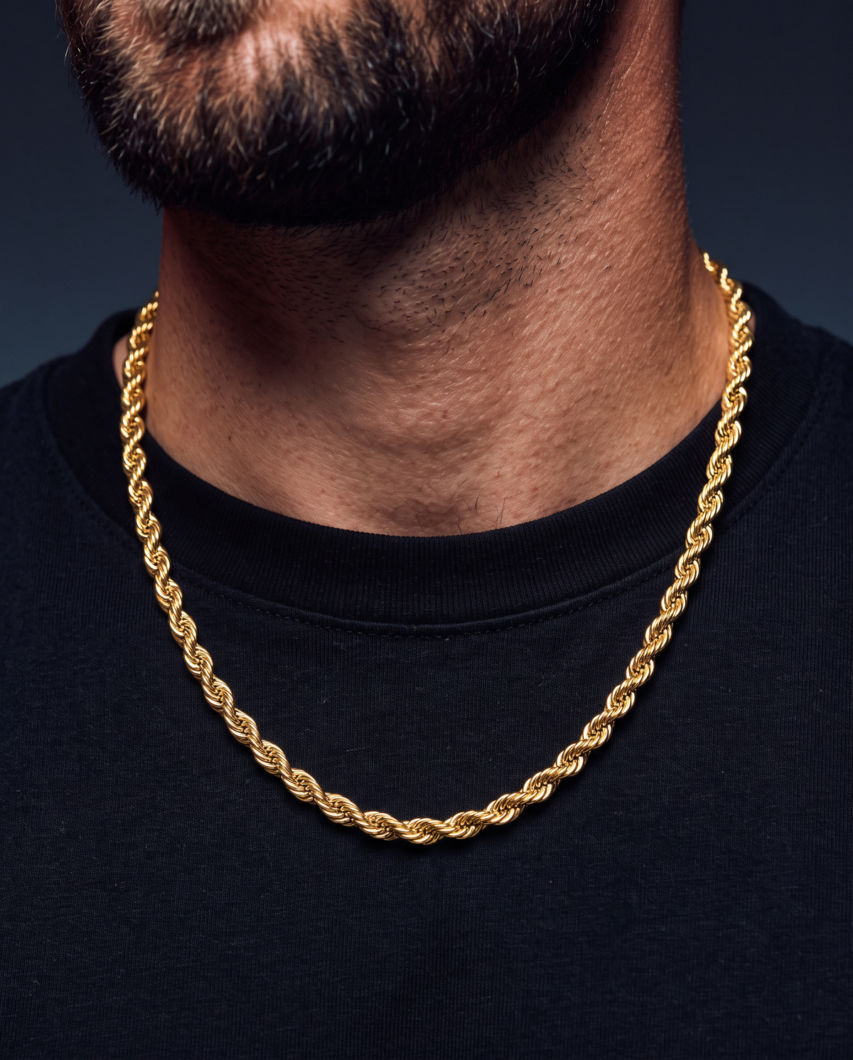 CLEAN ROPE CHAIN. - 6MM GOLD