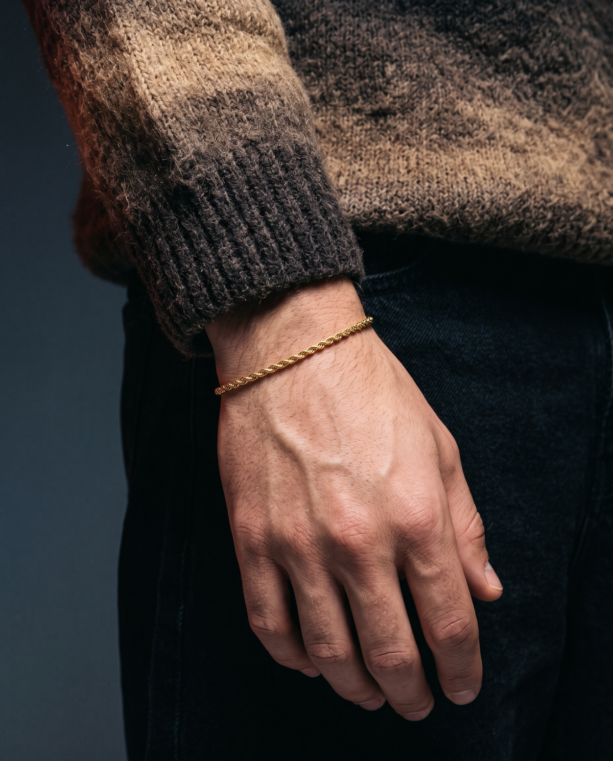 CLEAN ROPE BRACELET. - 2MM GOLD