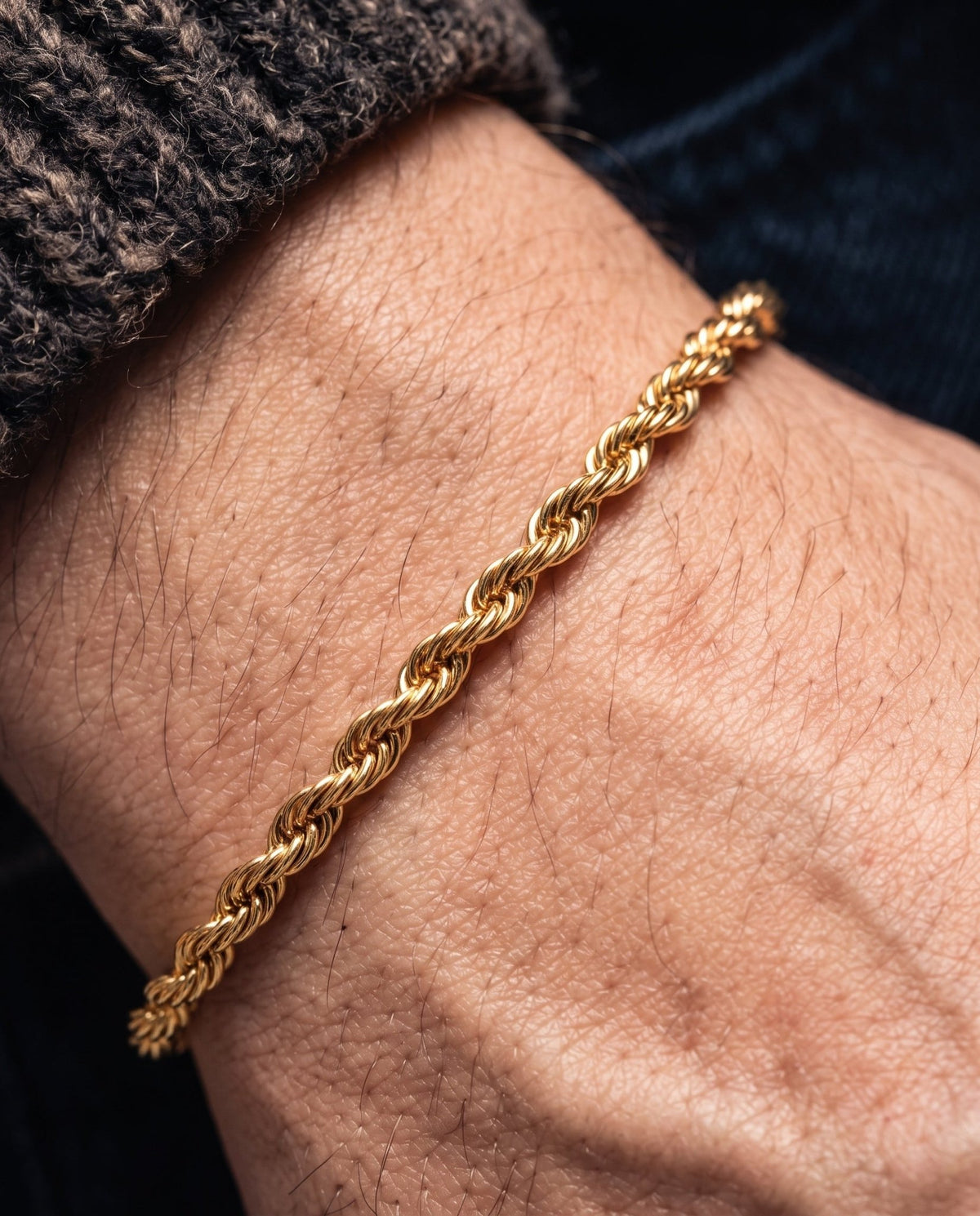 CLEAN ROPE BRACELET. - 2MM GOLD - Drippy Amsterdam