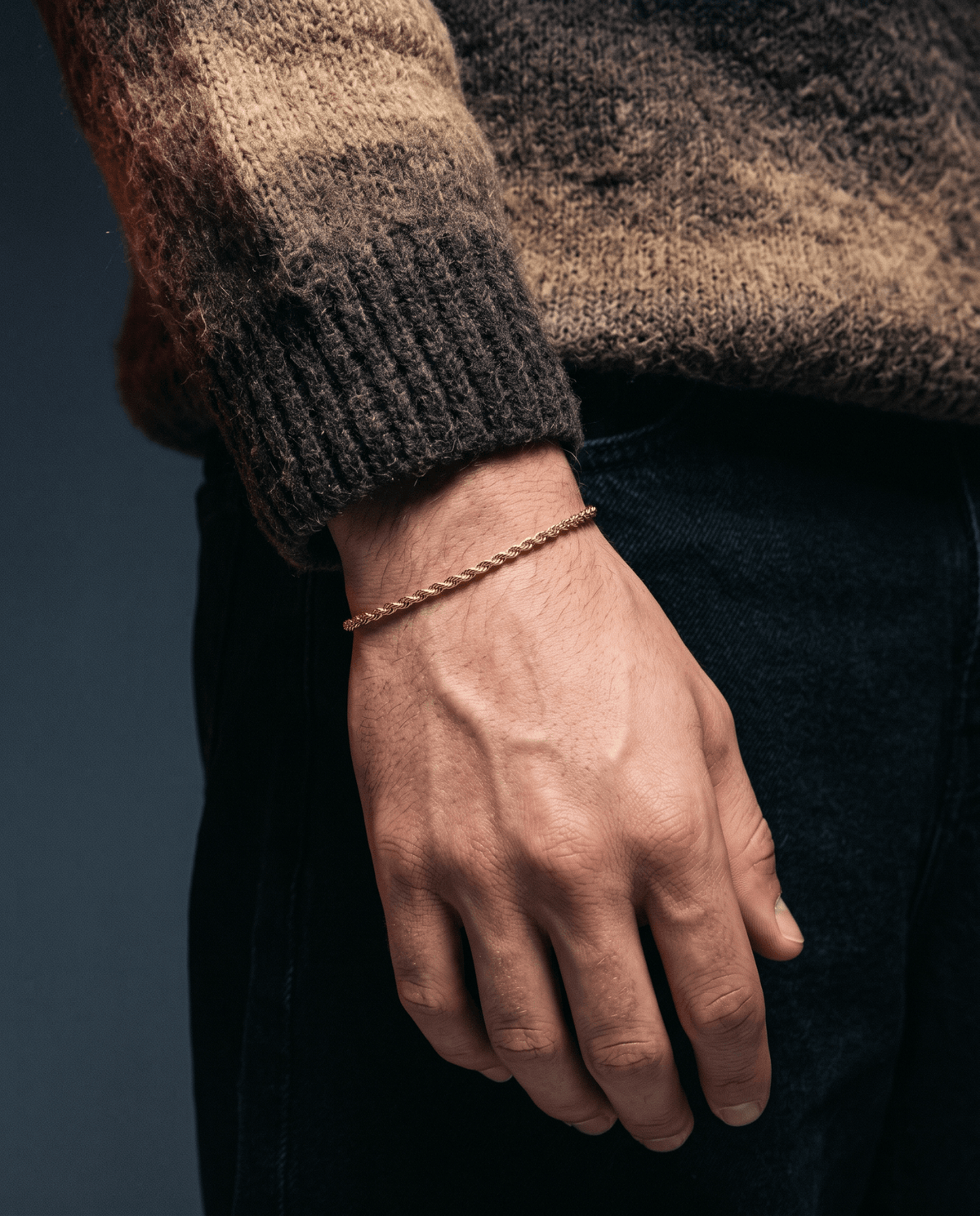 CLEAN ROPE BRACELET. - 2MM GOLD - Drippy Amsterdam