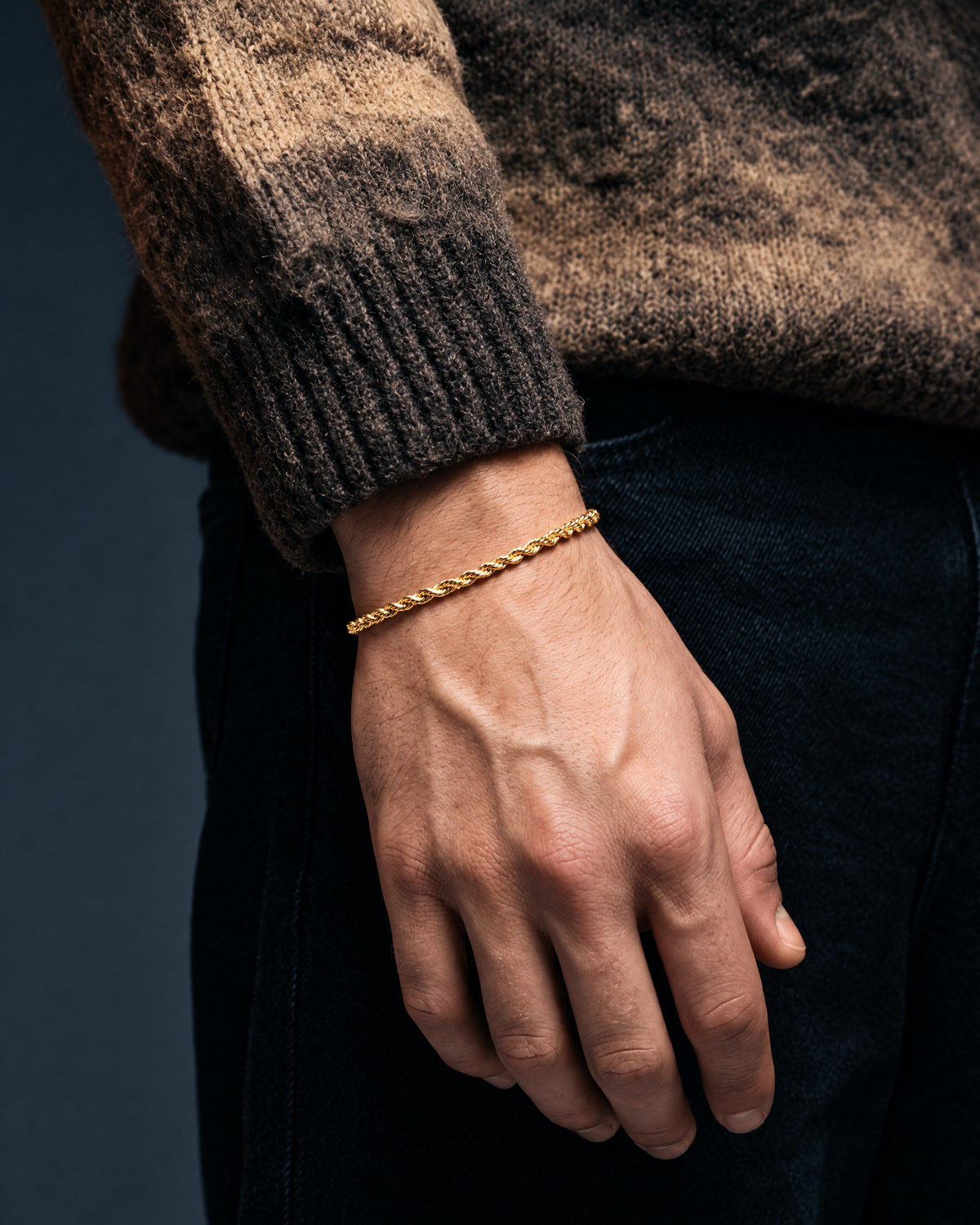 CLEAN ROPE BRACELET. - 2MM GOLD - Drippy Amsterdam