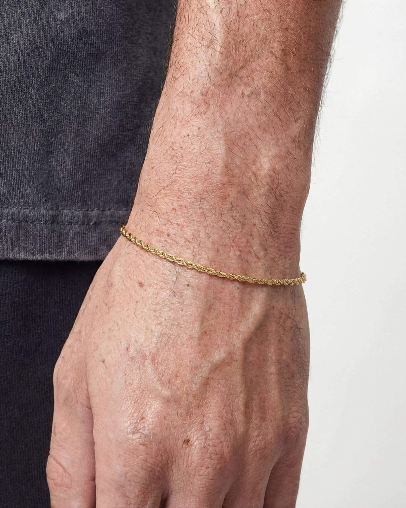 CLEAN ROPE BRACELET. - 2MM GOLD - Drippy Amsterdam