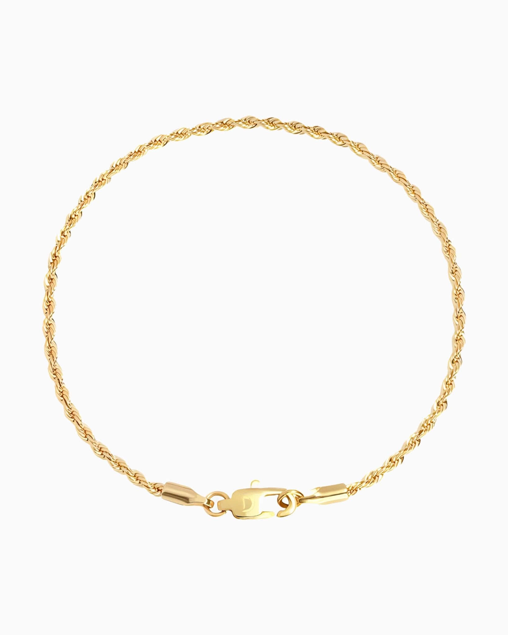 CLEAN ROPE BRACELET. - 2MM GOLD - Drippy Amsterdam