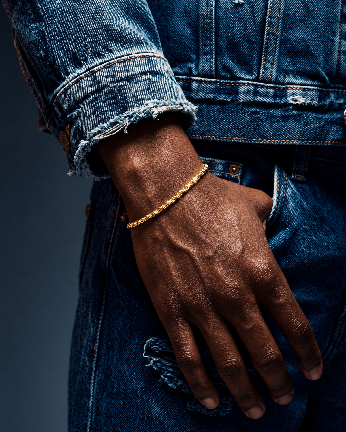 CLEAN ROPE BRACELET. - 2MM GOLD - Drippy Amsterdam