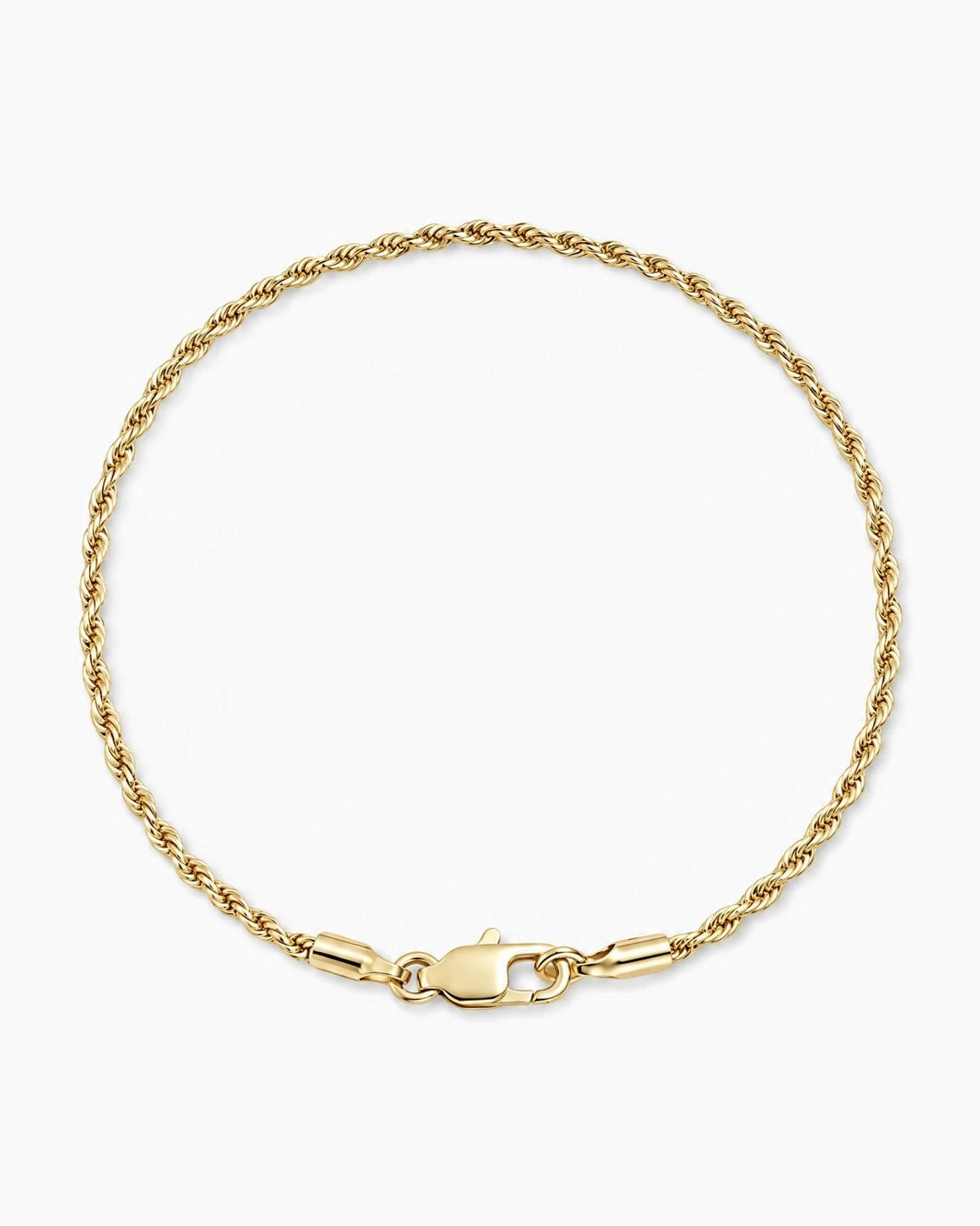 CLEAN ROPE BRACELET. - 2MM GOLD