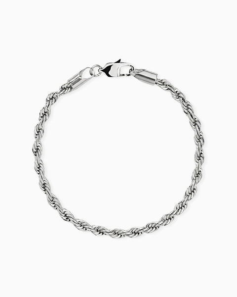 CLEAN ROPE BRACELET. - 3MM WHITE GOLD | Drippy Amsterdam