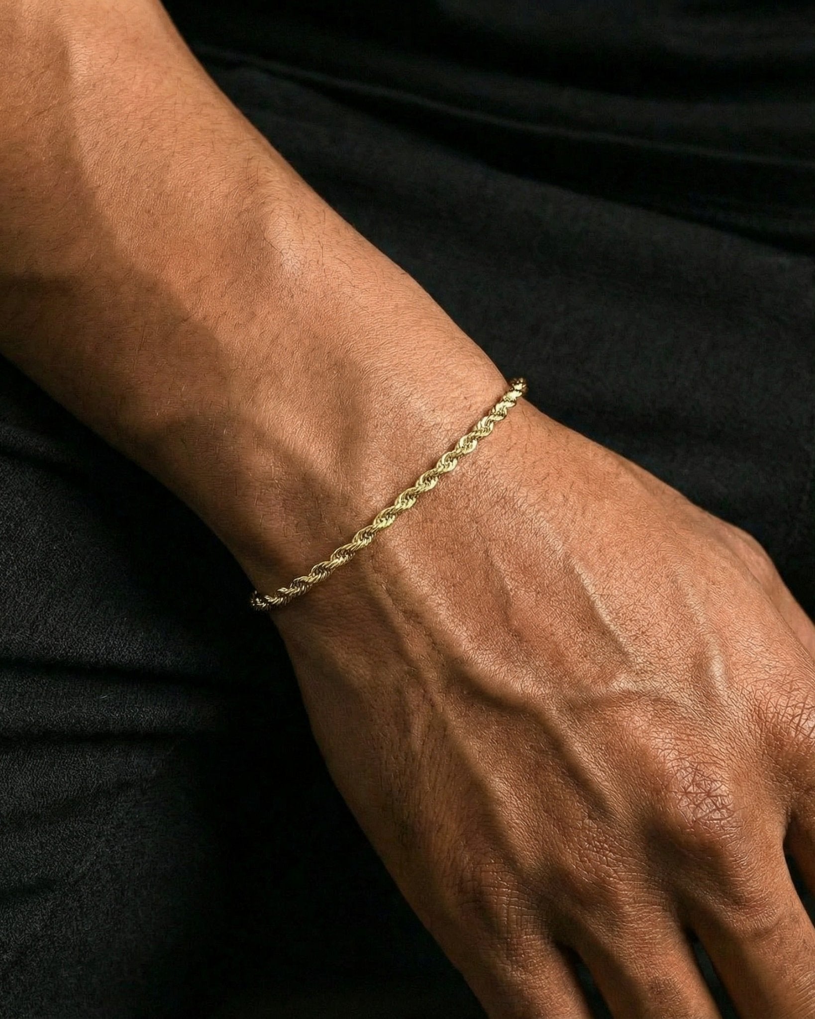 CLEAN ROPE BRACELET. - 3MM GOLD - Drippy Amsterdam