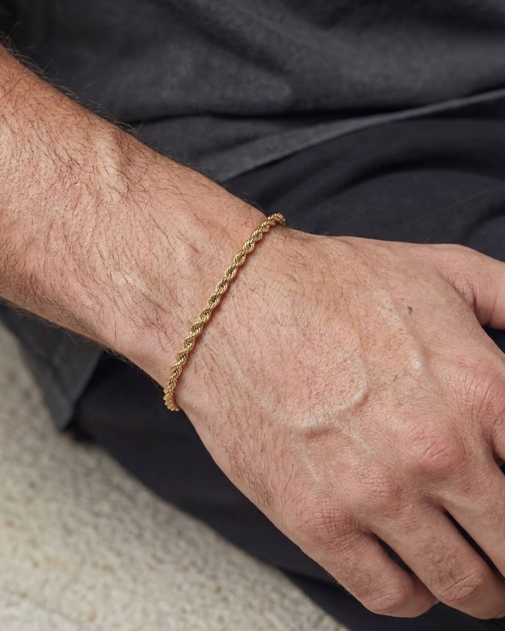 CLEAN ROPE BRACELET. - 3MM GOLD - Drippy Amsterdam