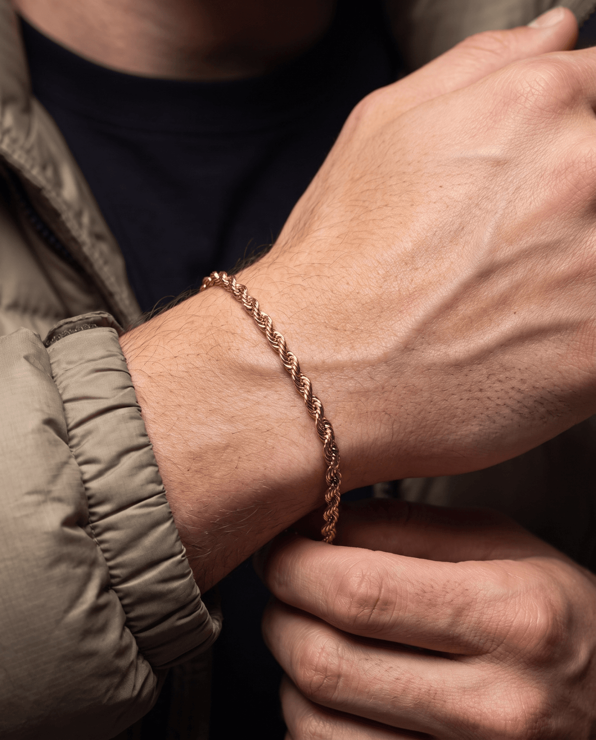 CLEAN ROPE BRACELET. - 3MM GOLD - Drippy Amsterdam