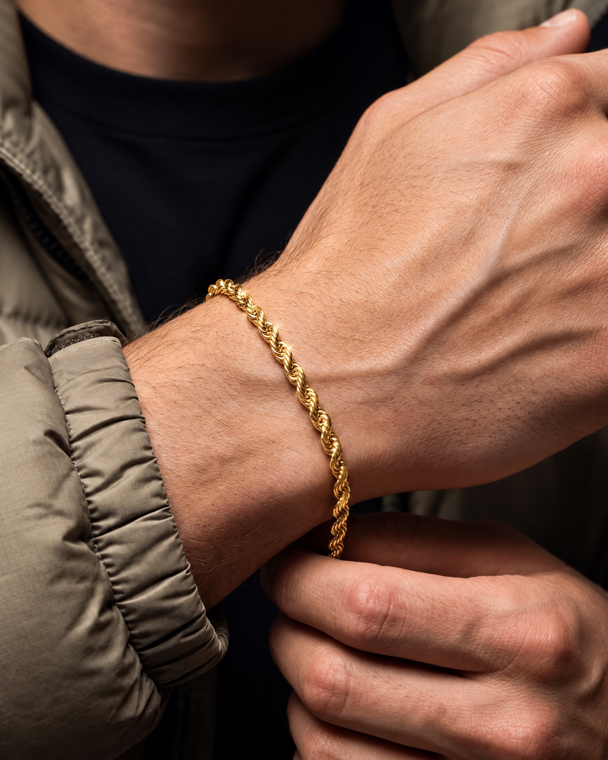 CLEAN ROPE BRACELET. - 3MM GOLD - Drippy Amsterdam