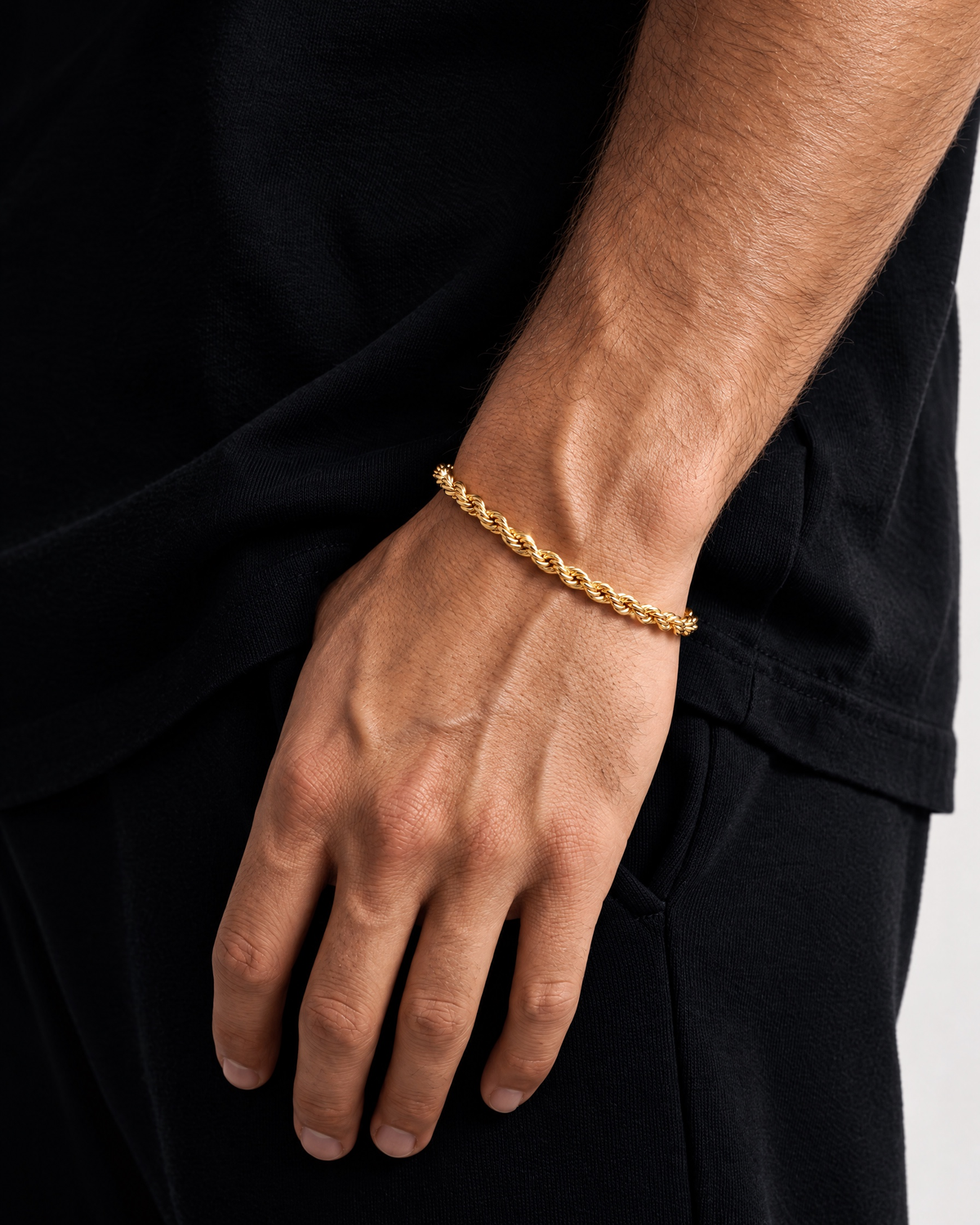 CLEAN ROPE BRACELET. - 3MM GOLD - Drippy Amsterdam