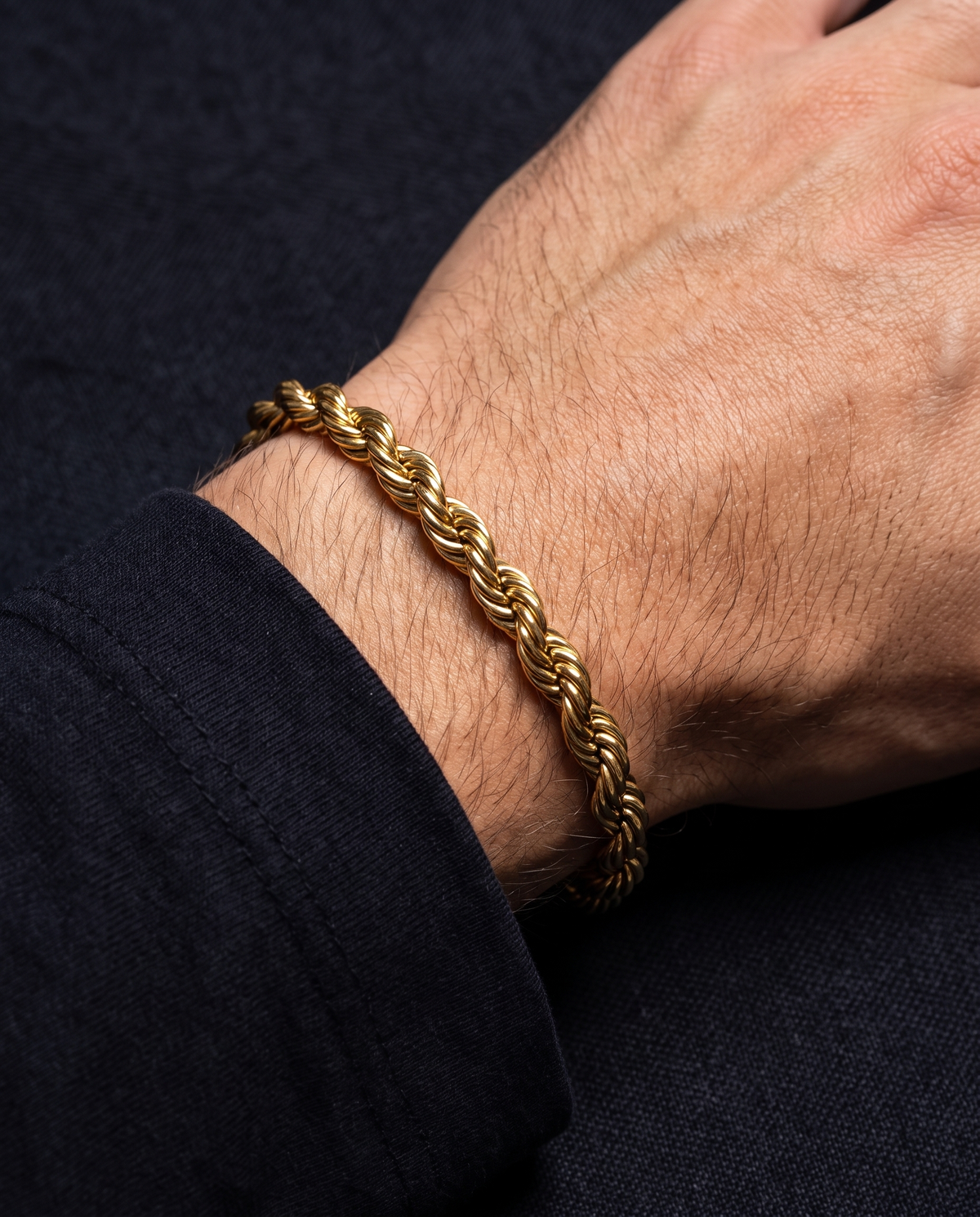 CLEAN ROPE BRACELET. - 6MM GOLD