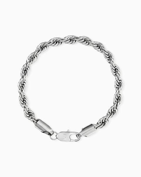 CLEAN ROPE BRACELET. - 6MM WHITE GOLD | Drippy Amsterdam