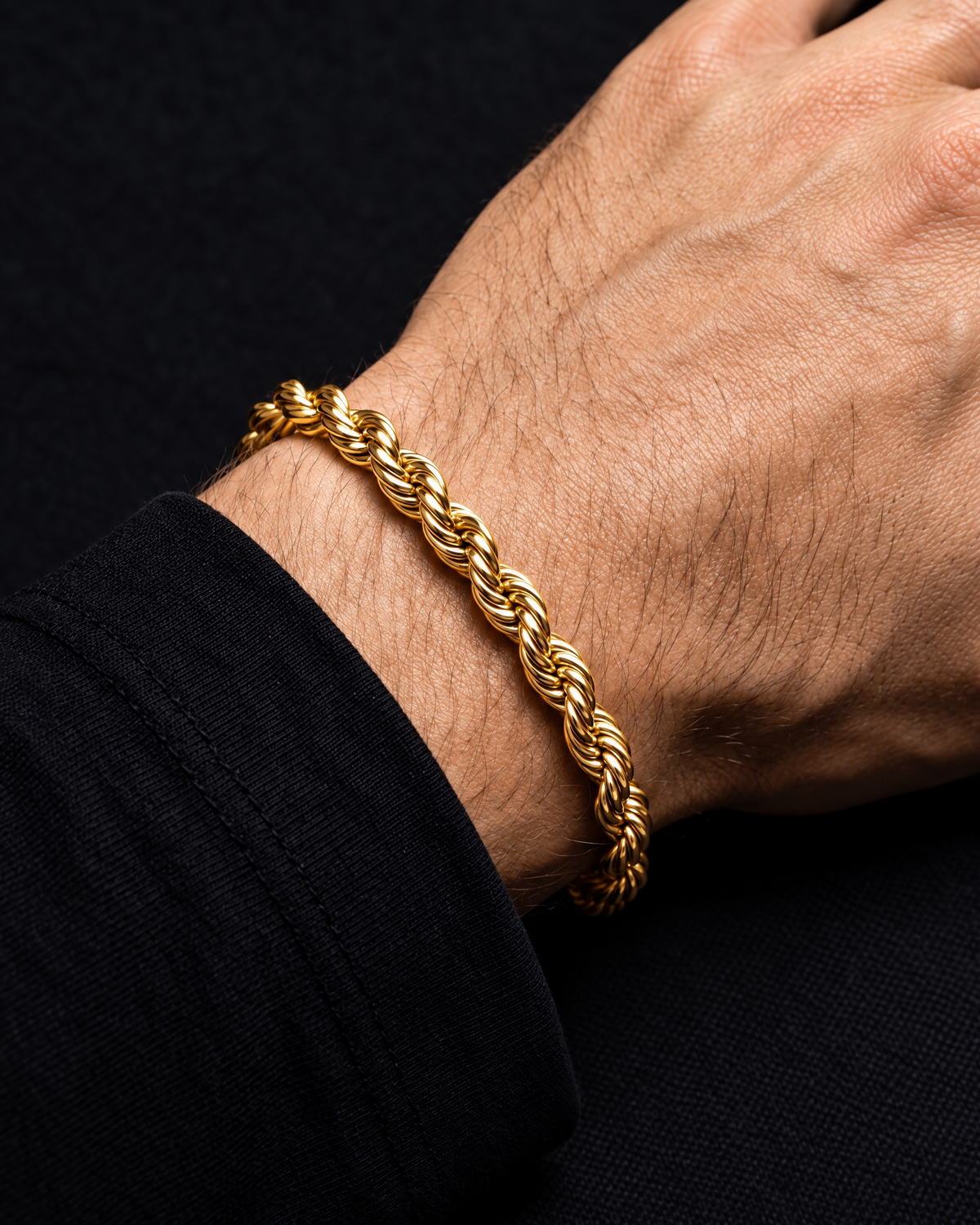 CLEAN ROPE BRACELET. - 6MM GOLD - Drippy Amsterdam