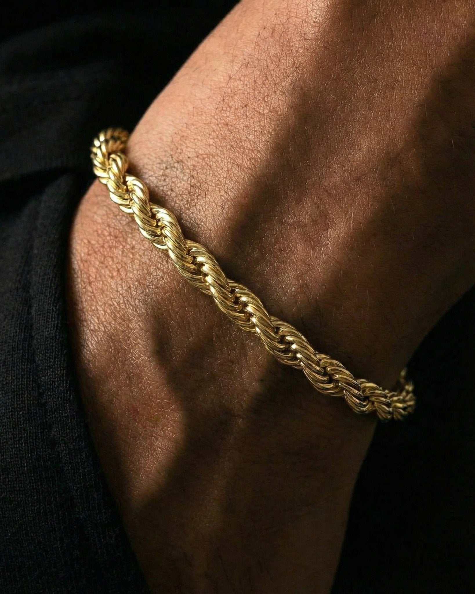 CLEAN ROPE BRACELET. - 6MM GOLD - Drippy Amsterdam