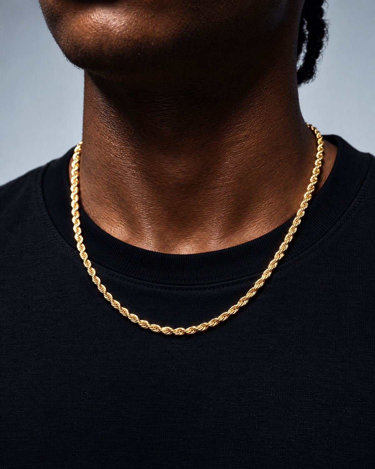 CLEAN ROPE CHAIN. - 3MM GOLD - Drippy Amsterdam