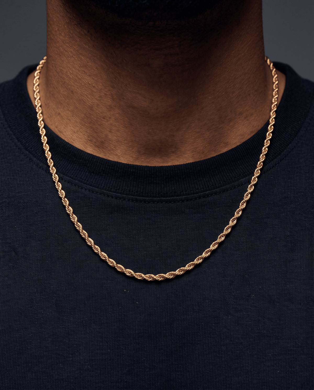 CLEAN ROPE CHAIN. - 3MM GOLD - Drippy Amsterdam