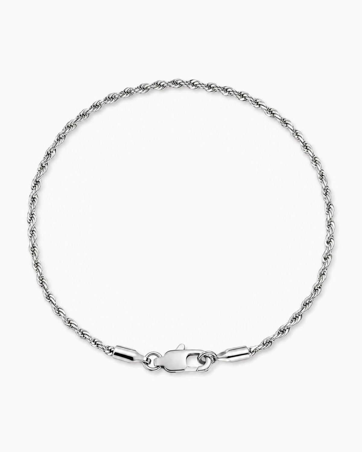2mm white gold Clean Rope bracelet