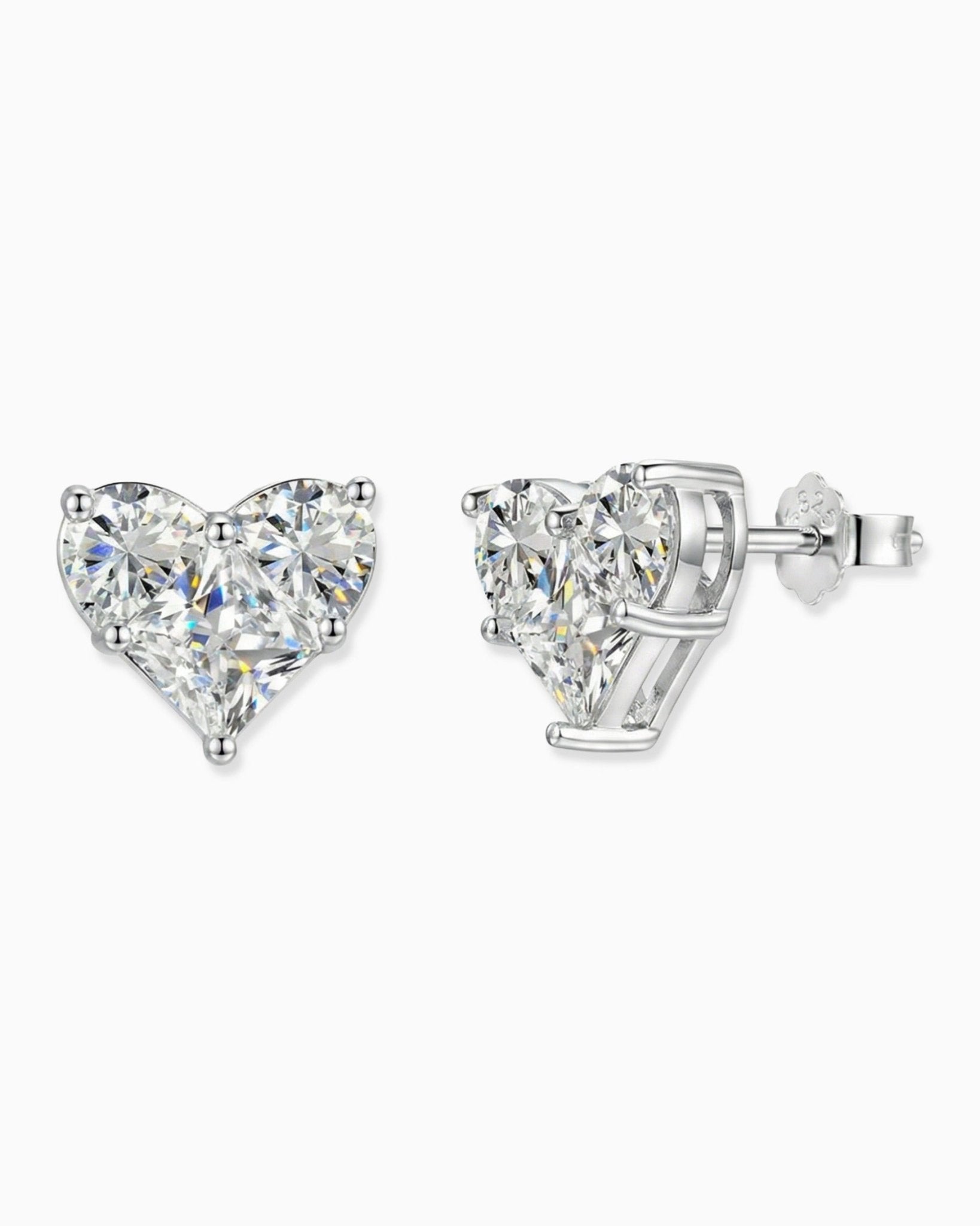 DAZZLING HEART STUDS. - Drippy Amsterdam