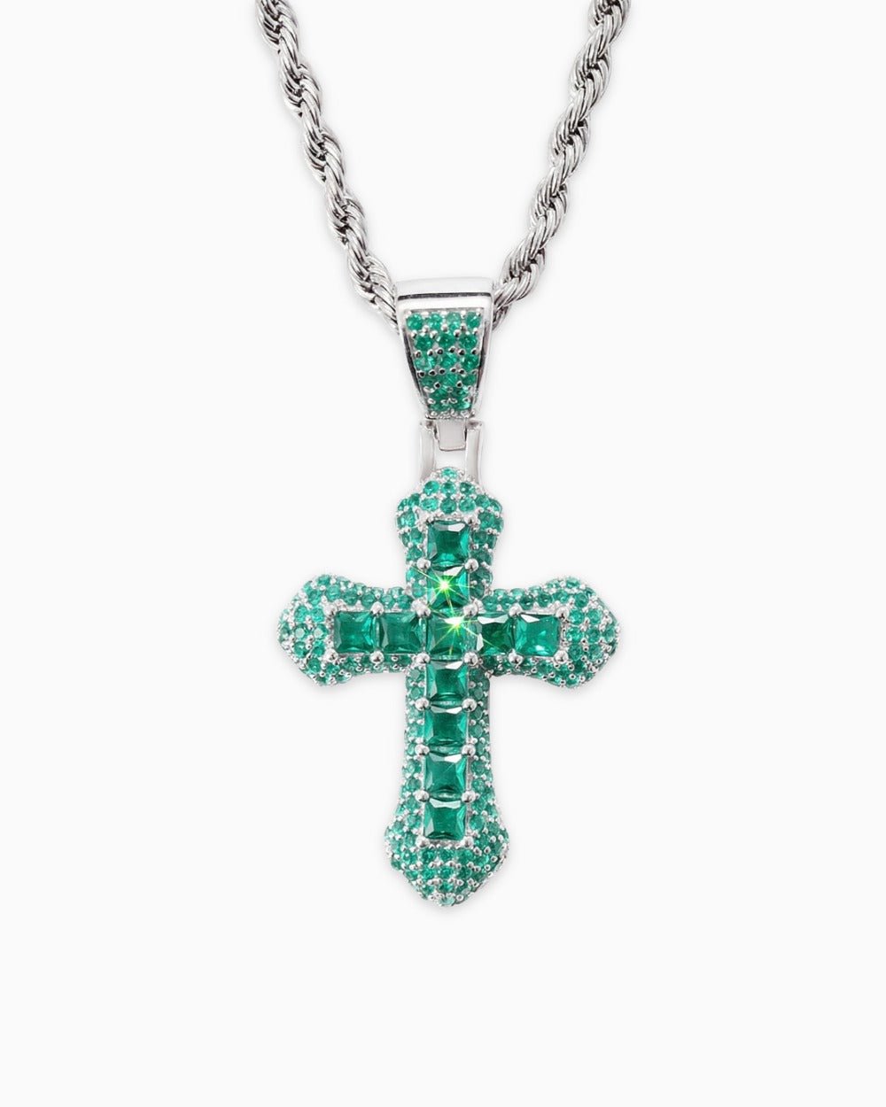 EMERALD CROSS PENDANT. - Drippy Amsterdam