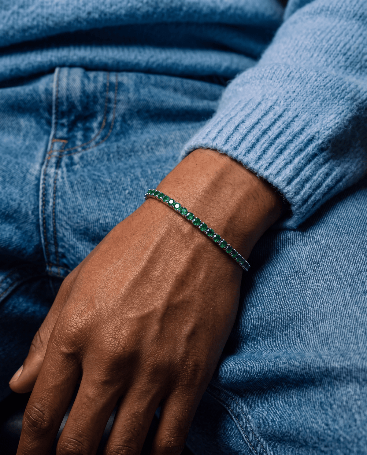 EMERALD ICE BRACELET. - 3MM 925 - Drippy Amsterdam