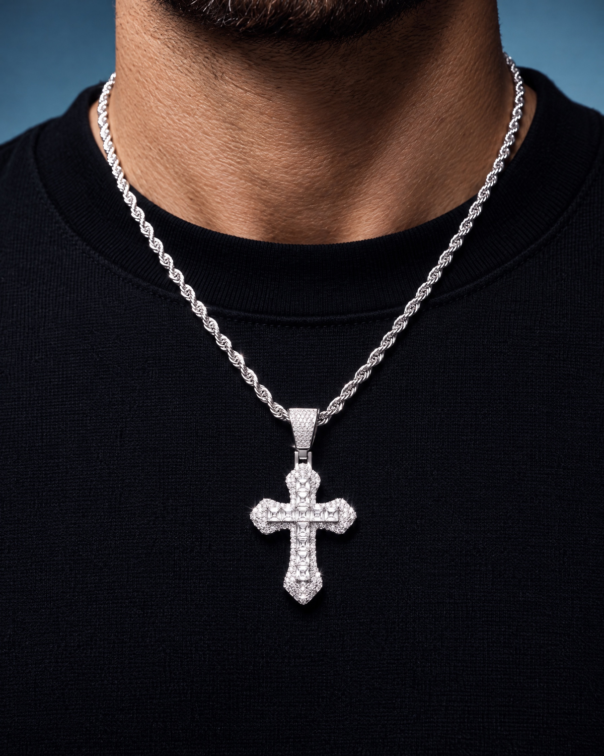 FROSTY CROSS PENDANT. - 925 - Drippy Amsterdam