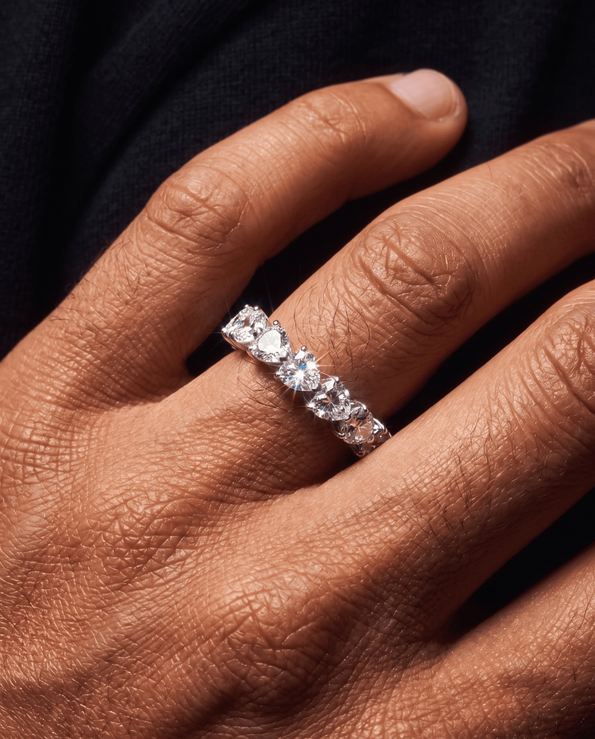HEART CUT BAND RING. - 925 - Drippy Amsterdam