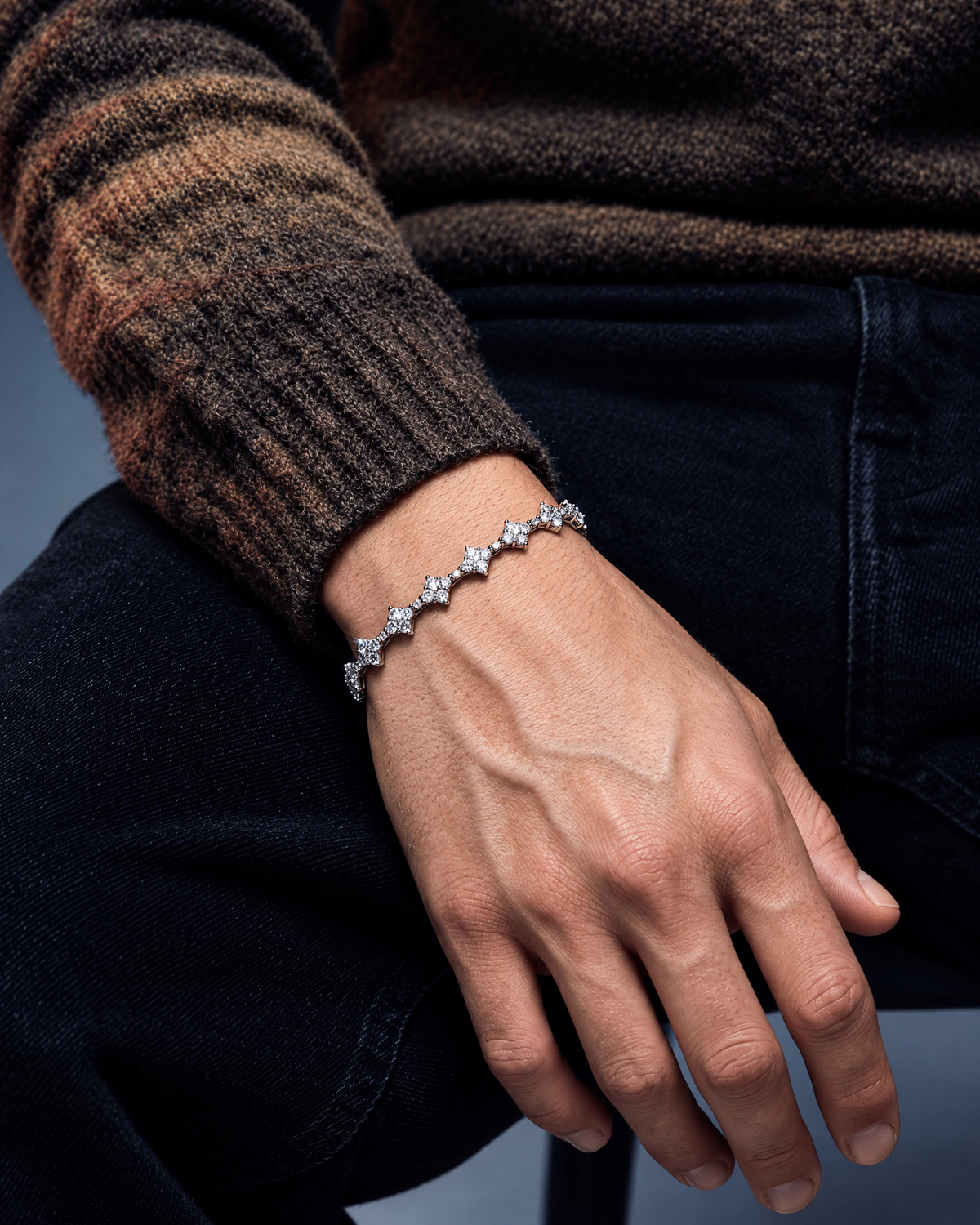 HONEYCOMB BRACELET. - 3MM 925 - Drippy Amsterdam