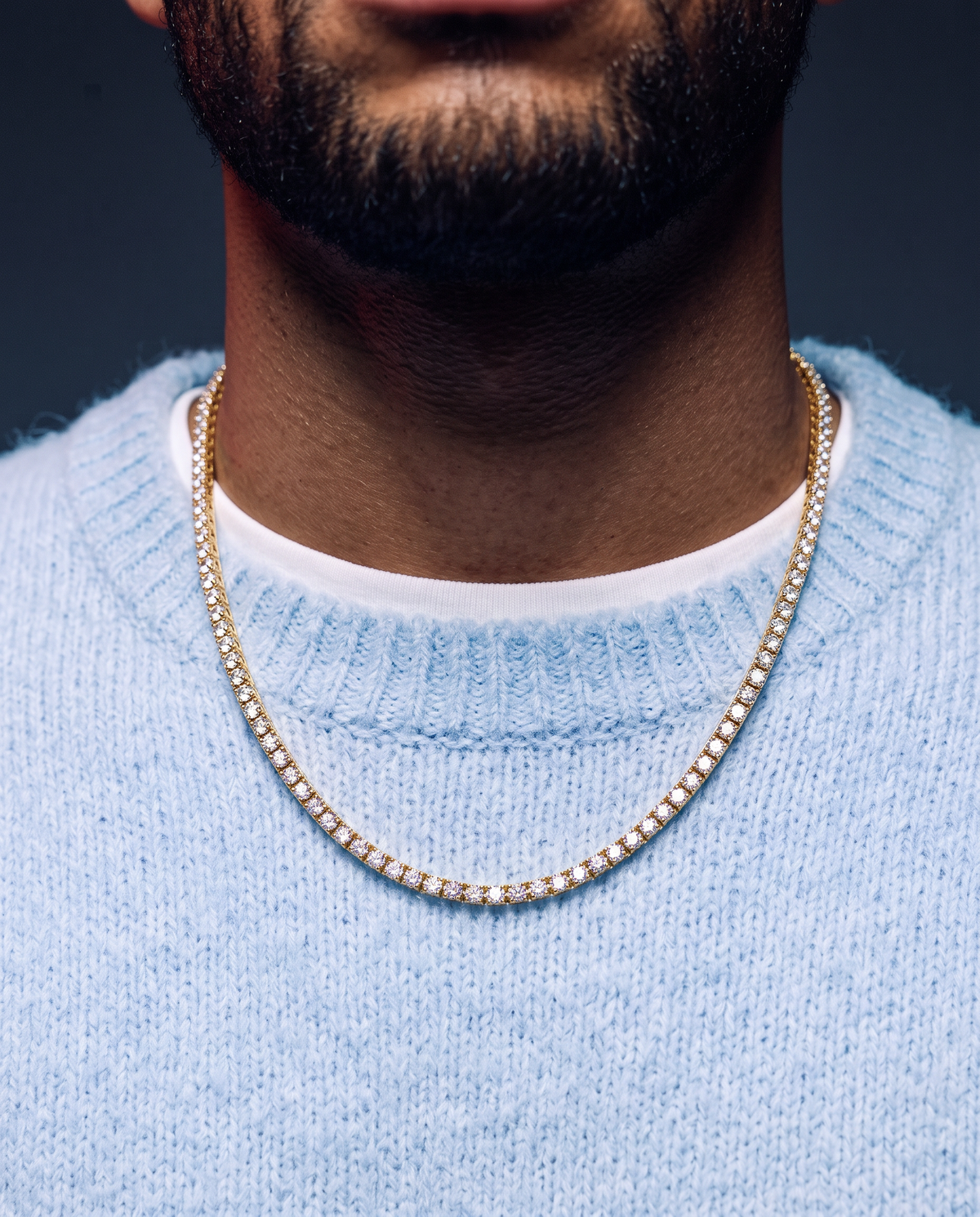 ICE BREAKER CHAIN. - 3MM GOLD