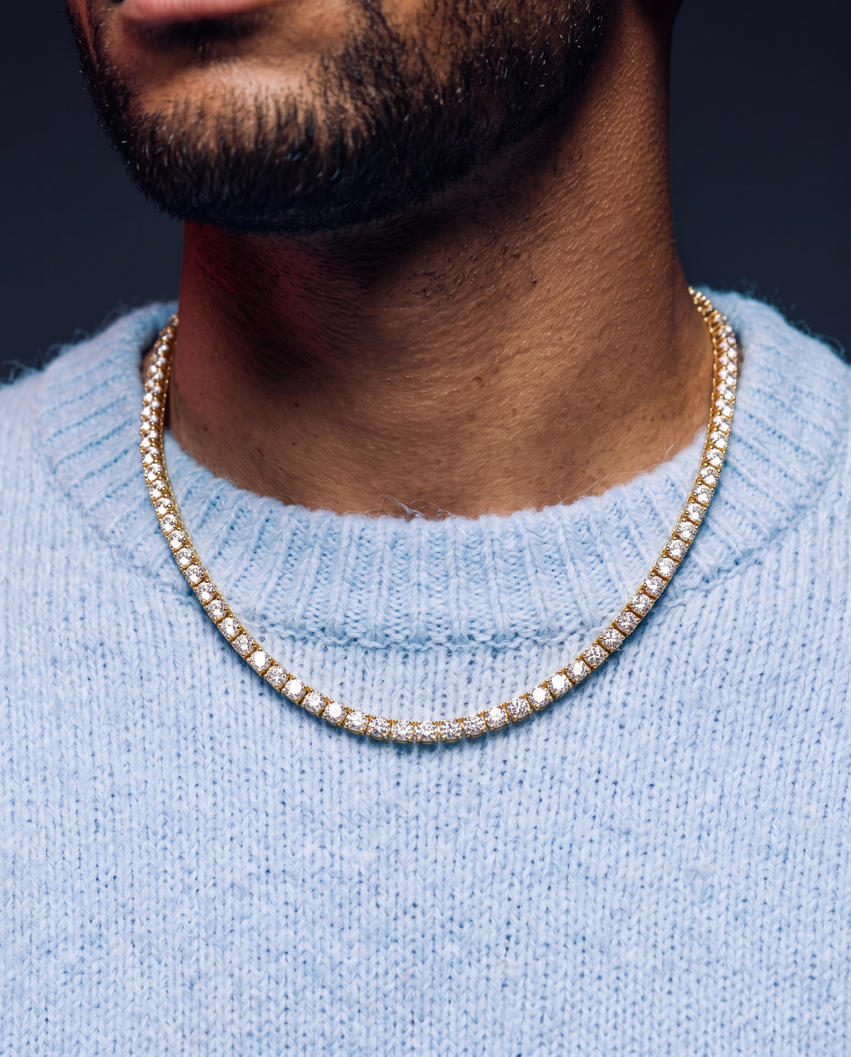 ICE BREAKER CHAIN. - 4MM GOLD