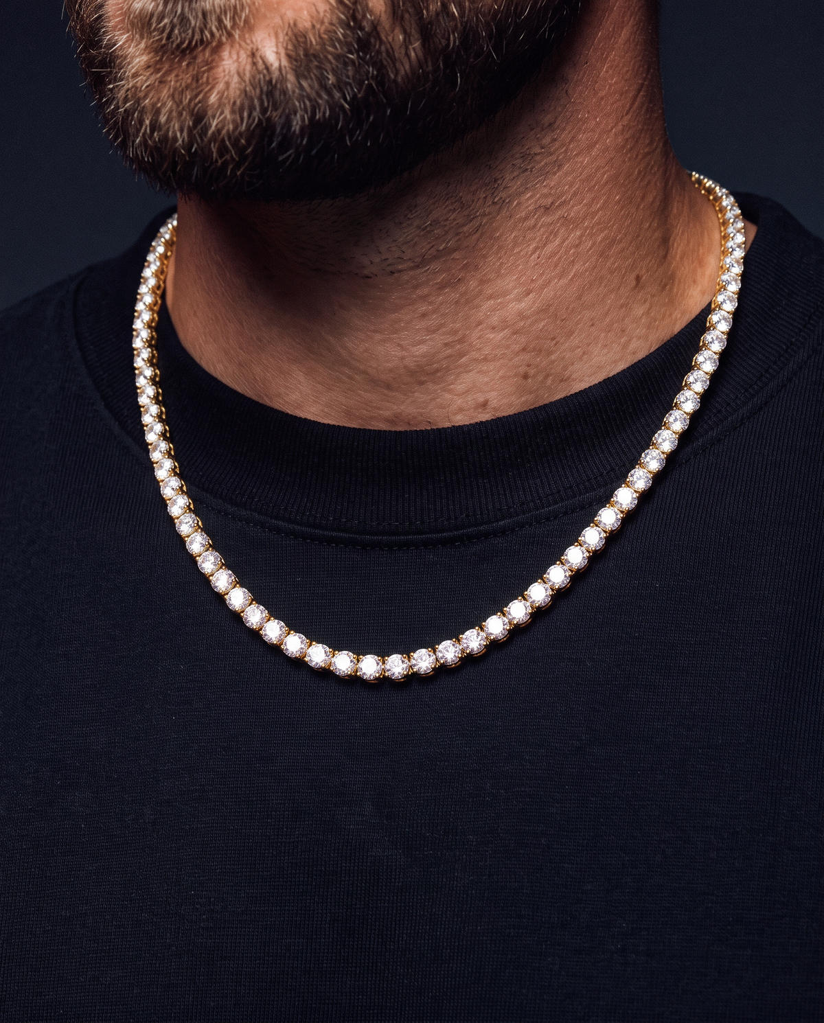 ICE BREAKER CHAIN. - 5MM GOLD