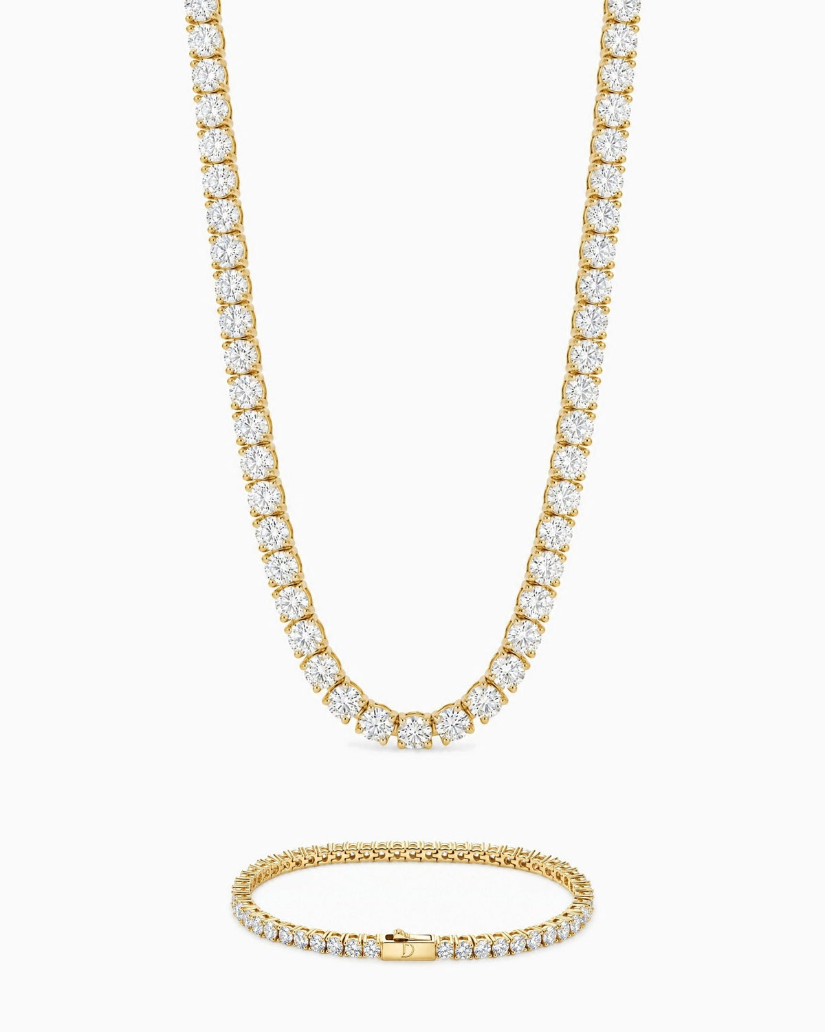 3mm gold Ice Breaker and Tennisboy chain and bracelet set