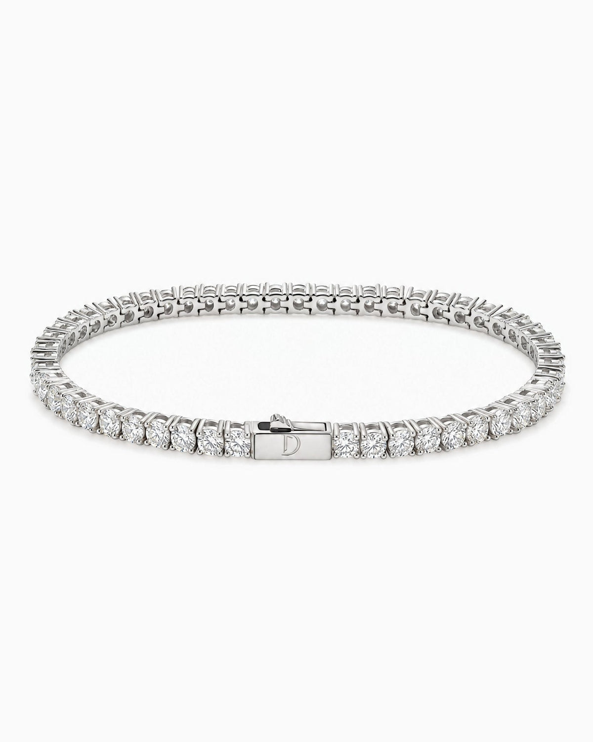 4mm white gold Tennisboy bracelet